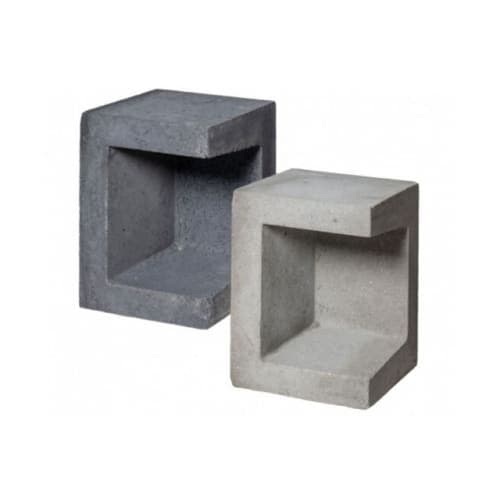 U-hoekelement 40x40x50 cm (LxDxH) zwart