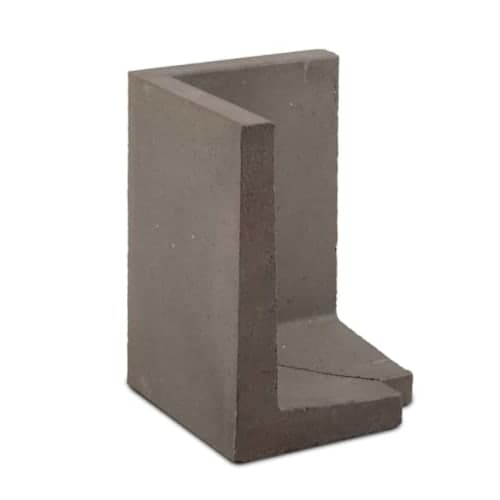 L-hoekelement 50x50x120 cm (LxDxH) grijs