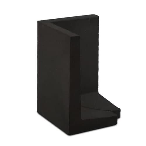 L-hoekelement 50x50x120 cm (LxDxH) zwart