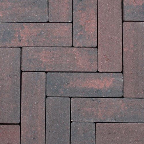 Strackstone 21x7x8 cm wijnrood-antraciet genuanceerd