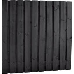 Grenen geschaafd plankenscherm 180x180 cm recht geimpr + zwart 21 planks 1