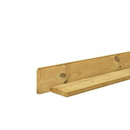 Grenen afdekplank blokhutprofiel 2,8x13,8x200 cm groen geimpregneerd 1