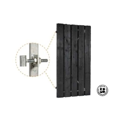 Tuindeurkozijn geschaafd grenen aanslaglat max 160 cm breed zwart