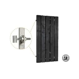 Tuindeurkozijn geschaafd grenen aanslaglat max 160 cm breed zwart 1