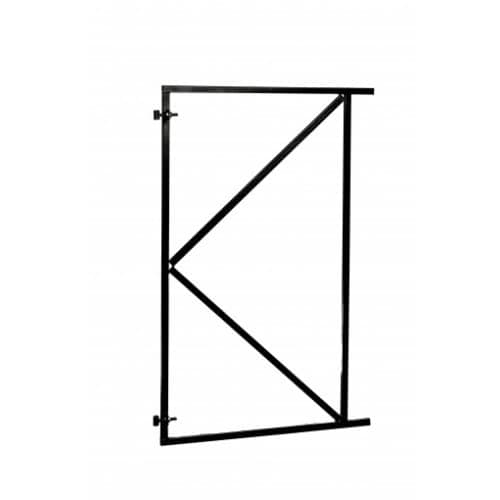Verstelbaar stalen poortframe 100x155 cm zwart gecoat