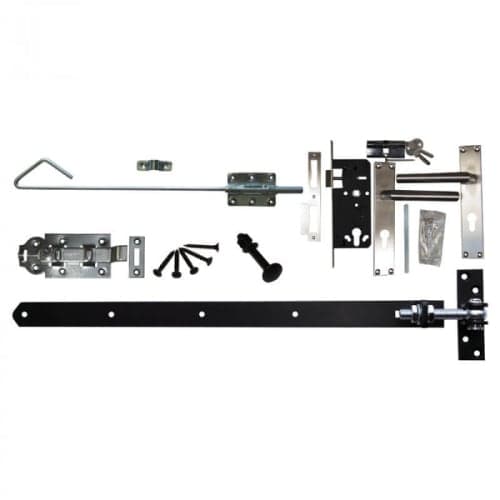 Klinkstel met hengen en duimen tbv houten deuren