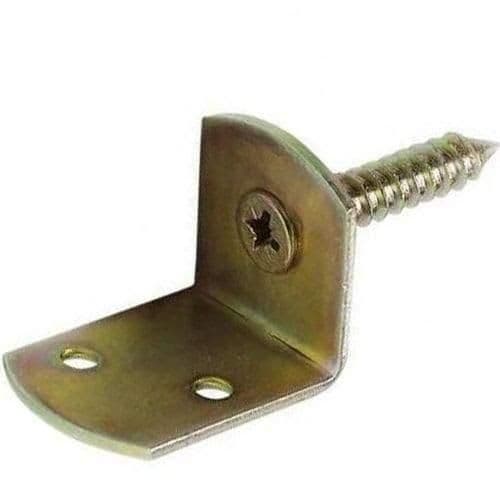 L-beslag geel verzinkt incl. 4 schroeven op kaart