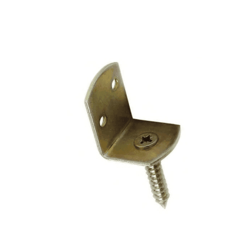 L-beslag RVS incl. 4 schroeven op kaart