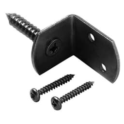 L-beslag zwart gepoedercoat incl. 4 schroeven op kaart 1