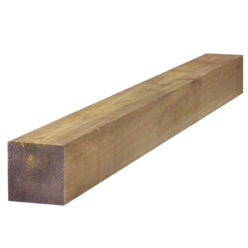 Douglas fijnbezaagde paal 10x10x400 cm groen geimpregneerd