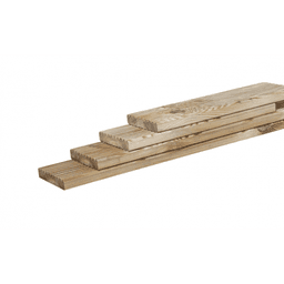 Grenen geprofileerd dekdeel 2,8x14,5x300 cm 1 grof 1 glad groen 1