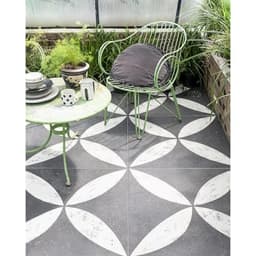 Solostone 70x70x3,2 cm belgian stone flower white (Uitlopend) 2