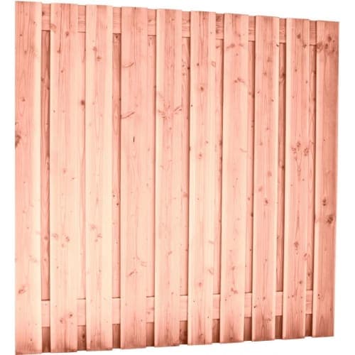 Douglas fijnbezaagd plankenscherm 15 mm 180x180 cm onbehandeld (19 pl)