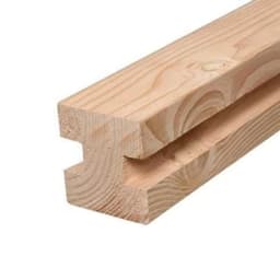 Grenen sleufpaal tbv 28 mm profiel 8,8x8,8x270 cm tussenpaal groen 1