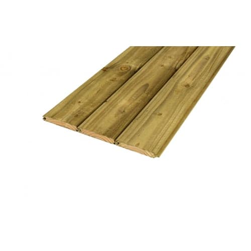 Scandinavisch vuren geschaafd dakbeschot 1,6x10x420 cm groen