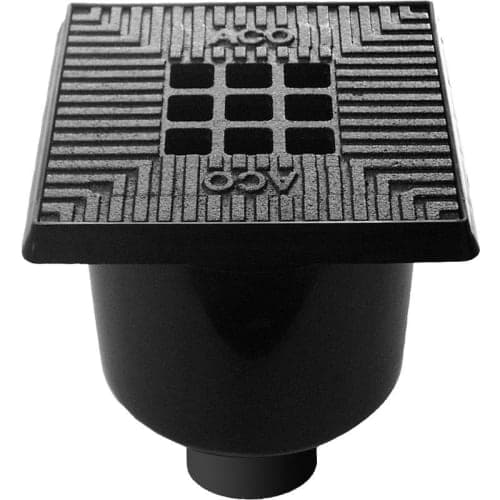 ACO vloerput rand en vuilemmer kunststof 20x20x24 cm