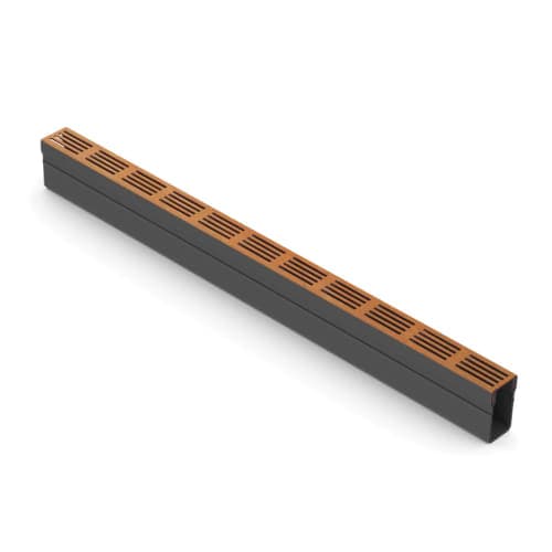 ACO slim-line goot 100 cm corten designrooster