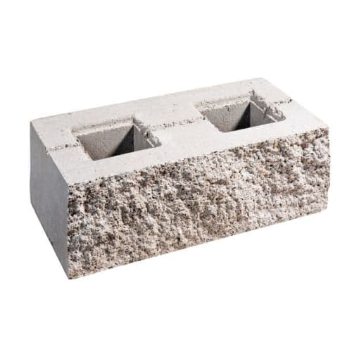 Stackton muurblok 2 zijden gesplit zilvergrijs 400x200x125 (701)