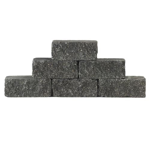 Granuwall 30x12x12 cm antraciet getrommeld gekliefd