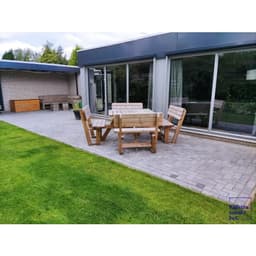 Betonstraatsteen 6 cm grijs/zwart komo 3