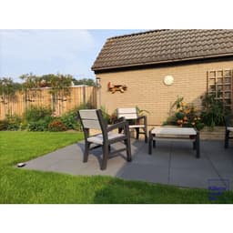 Patio square 60x60x4 cm black 4