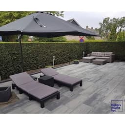 Patio square 40x80x5 cm nero/grey 2