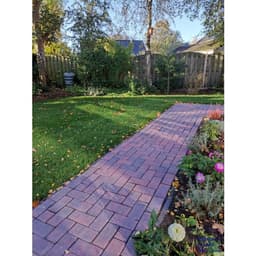 Betonstraatsteen 6 cm rood/zwart komo 6