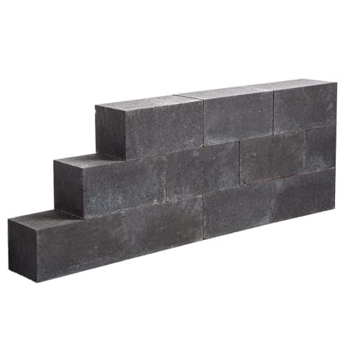 Muurblok strak 30x15x15 cm black