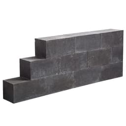 Muurblok strak 30x15x15 cm black 1