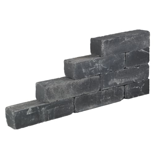 Muurblok getrommeld 60x15x15 cm black