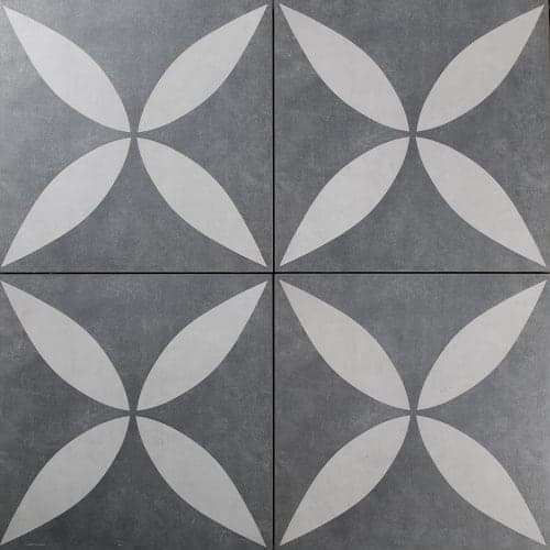 MBI GeoCeramica 60x60x4 cm Ambiente Flower Antraciet