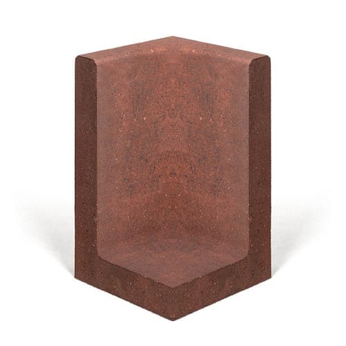 L-hoekelement 40x40x60 cm (LxDxH) roestbruin