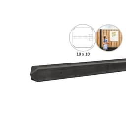 Betonpaal met diamantkop eindpaal 8,5x8,5x280 cm ongecoat antraciet 1