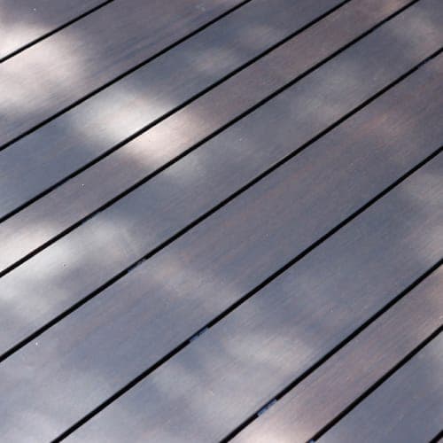 Bamboe melody 18x70 mm donker grof/glad-olie clip-kops tong + groef lengte 186 cm