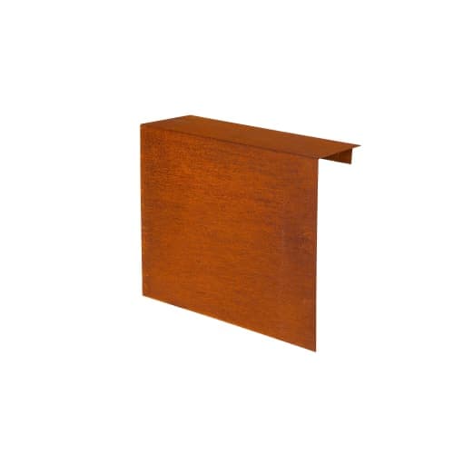 Stalen Overzetstuk muurelement recht 150x45x12,8 cm Corten