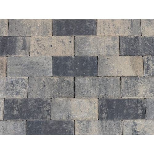 Betonstraatsteen 6 cm grijs/zwart komo