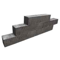 Blockstone getrommeld 15x15x30 cm black 1