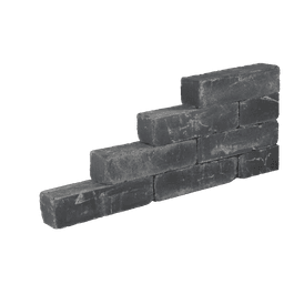 Blockstone getrommeld 15x15x30 cm black 2