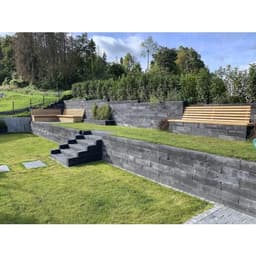 Blockstone getrommeld 15x15x30 cm black 3