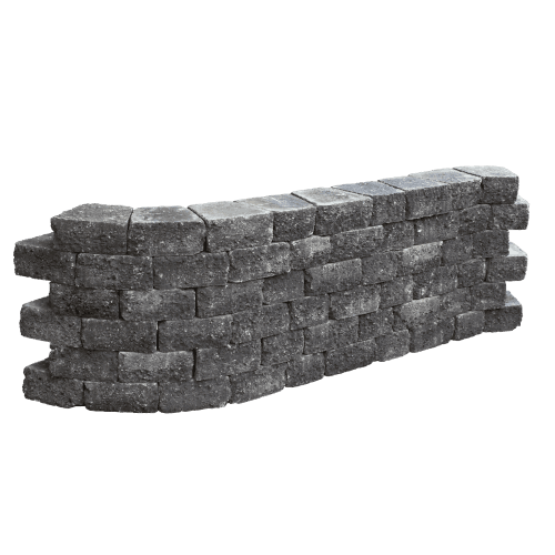 Pilestone trapez vorm 2 z ruw 23/17x21,5x10 cm coal