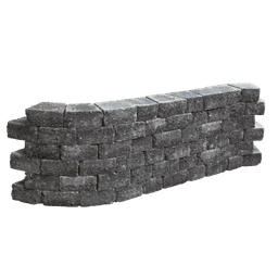 Pilestone trapez vorm 2 z ruw 23/17x21,5x10 cm coal 1