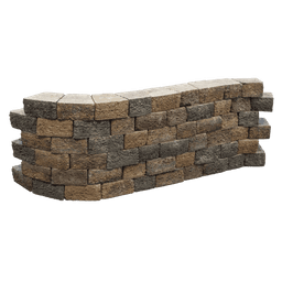 Pilestone trapez vorm 2 z ruw 23/17x21,5x10 cm walnut 2