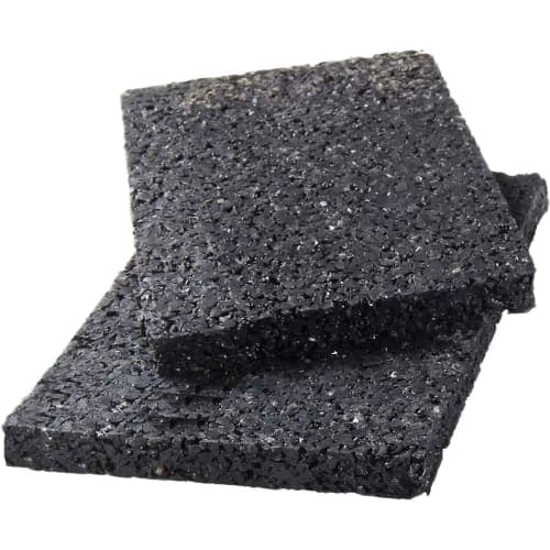 Rubberen onderlegger 90x90 mm dikte 8 mm (24 stuks)