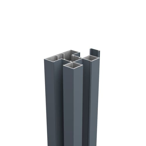 Terras & trends Fence paal 7,5x7,5x124 cm incl. aluminium afwerkingsprofiel (RAL7016)