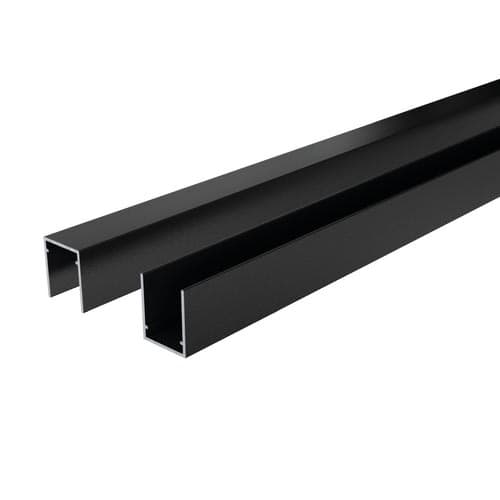 terras & trends Fence aluminium u-lijst start/top lengte 175 cm 2,5x3,0 cm zonder connectors RAL 9005 gitzwart
