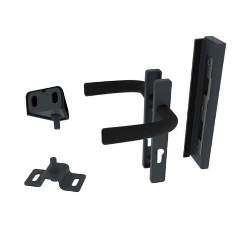 terras & trends Fence poortbeslag RAL 7016 incl. cilinderslot