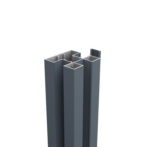 Terras & trends Fence paal 7,5x7,5x190 cm incl. aluminium afwerkingsprofiel (RAL7016)