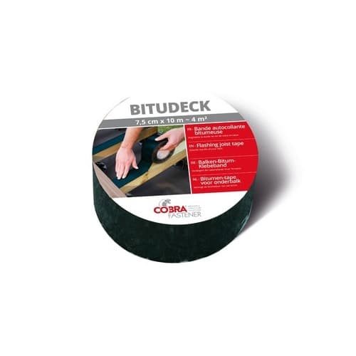 Cobra Bitudeck afdekband 7,5 cm x 10 m voor houten balk
