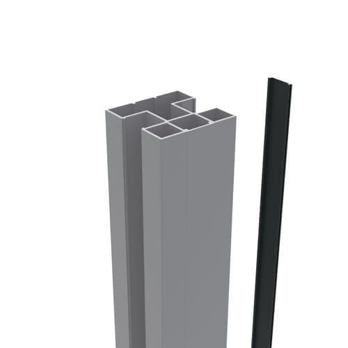 terras & trends Fence aluminium Klikprofiel 6x24 mm Lengte 190 cm RAL9005 tbv aluminium H paal lengte 190cm