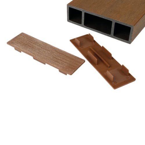 Brise soleil eindkap 4,2x14,5 cm teak (6 stuks)
